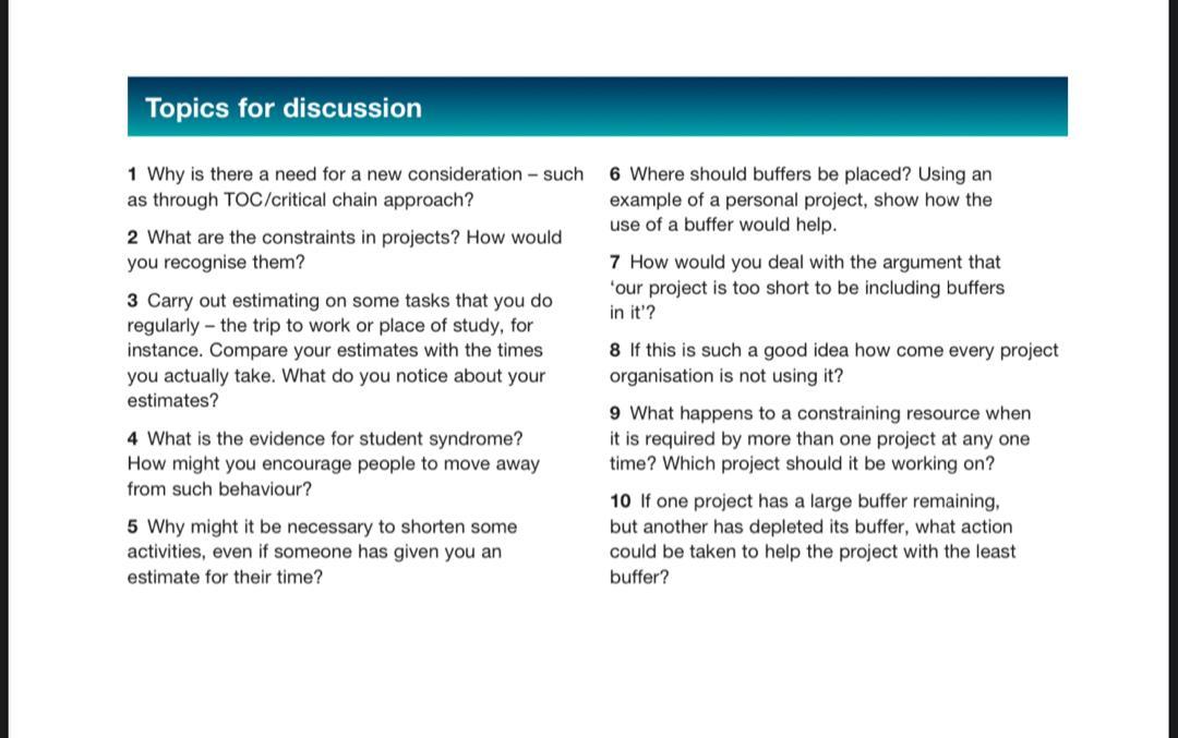 1 Why is there a need for a new consideration -