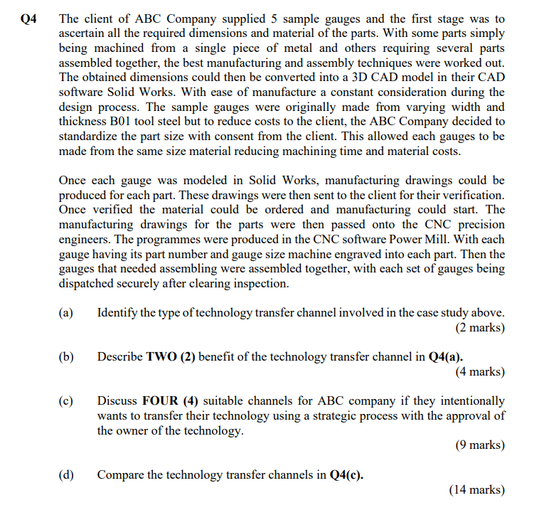 SUBJECT: TECHNOLOGY MANAGEMENT, PLS ANSWER ASAP,