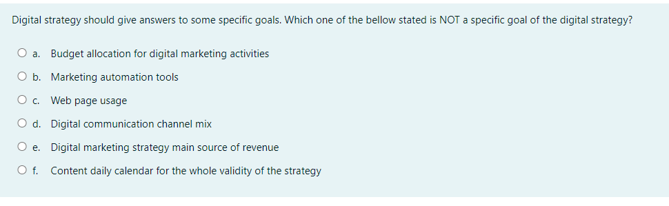 Digital strategy should give answers to some