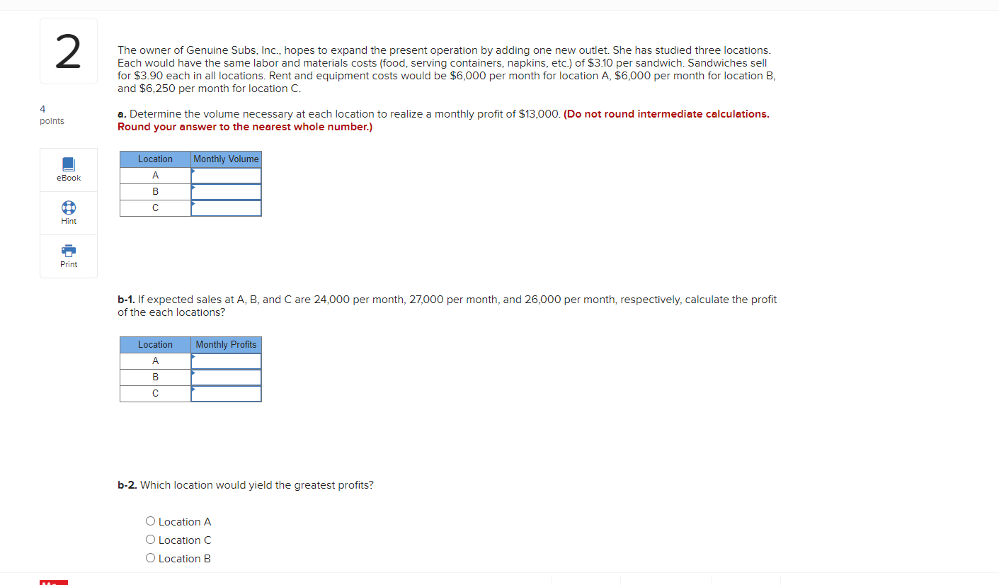 2 The owner of Genuine Subs, Inc., hopes to