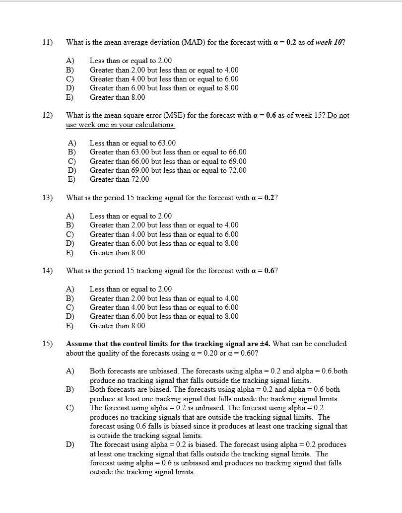 *** i need the excel formulas used to calculate
