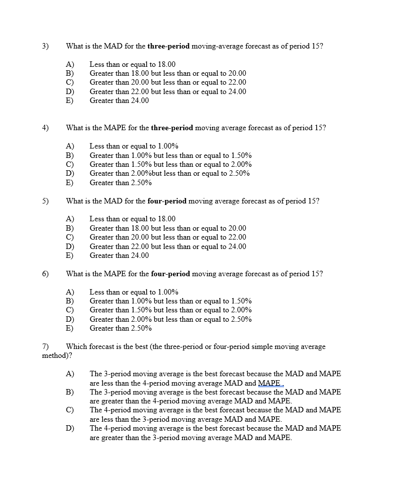 *** I NEED THE EXCEL FORMULAS USED TO GET THE