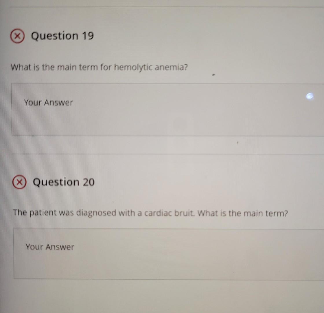 What is the main term for hemolytic anemia? Your