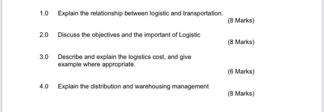 1.0 Explain the relationship between logistic and