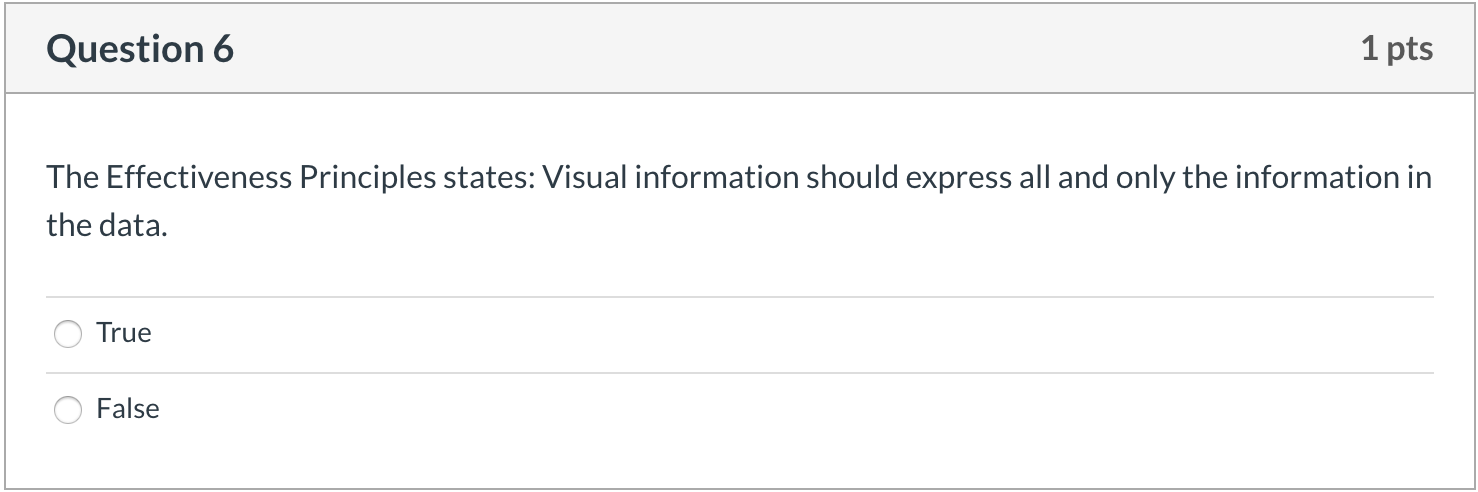 Question 6 1 pts The Effectiveness Principles