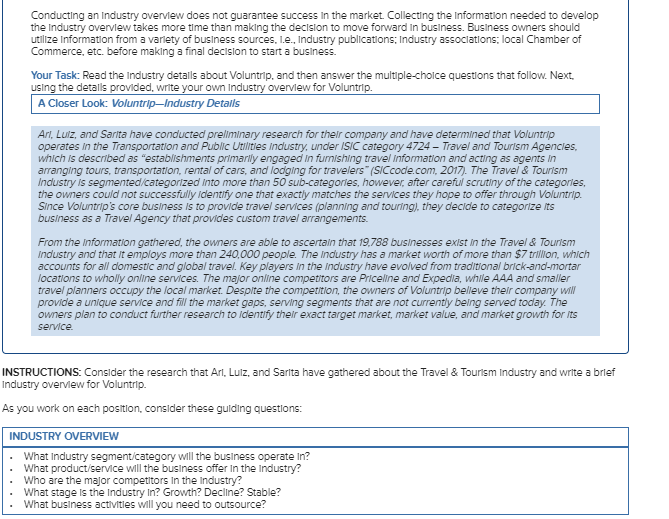 Required Information Outline: Introduction