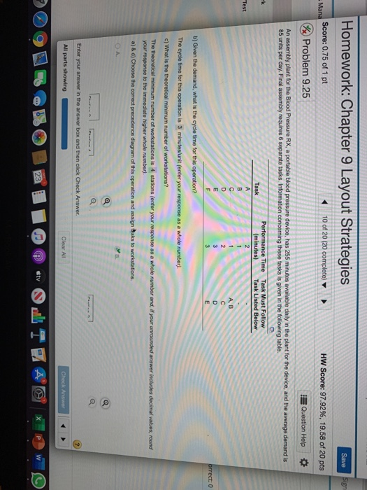 I need question E) please write procedure