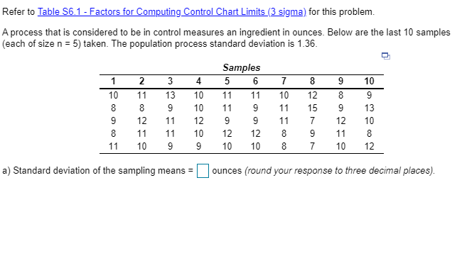 b) If z = 3, what are the control limits for the