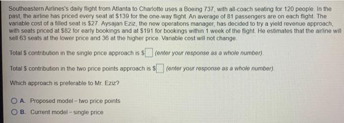 Southeastern Airlines's daily flight from Atlanta