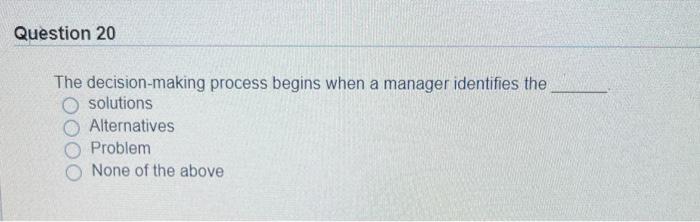 Question 1 The rational-decision-making model