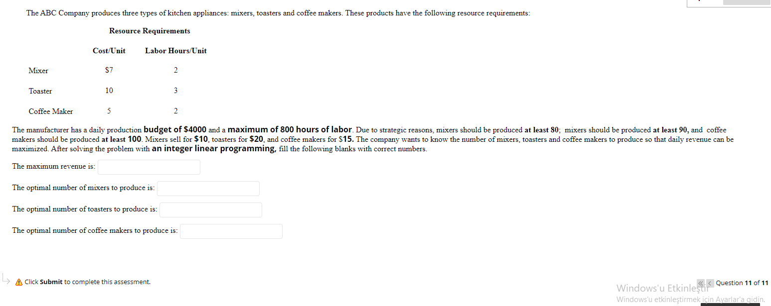 need fast answer plase The ABC Company produces