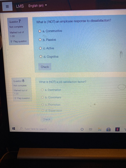 chose please LMS English (en) Question 9 What is