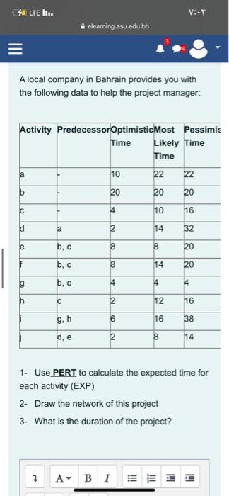 2 LTE II. : elearning.asu.edu.bh A local company