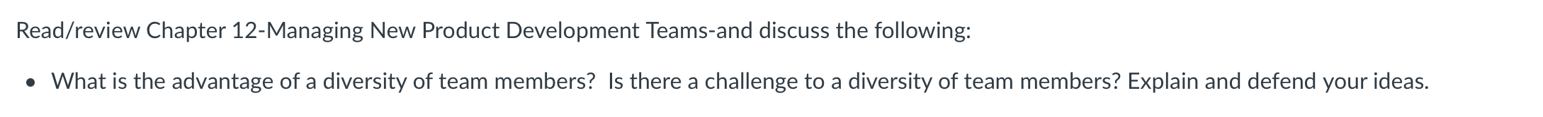 Read/review Chapter 12-Managing New Product