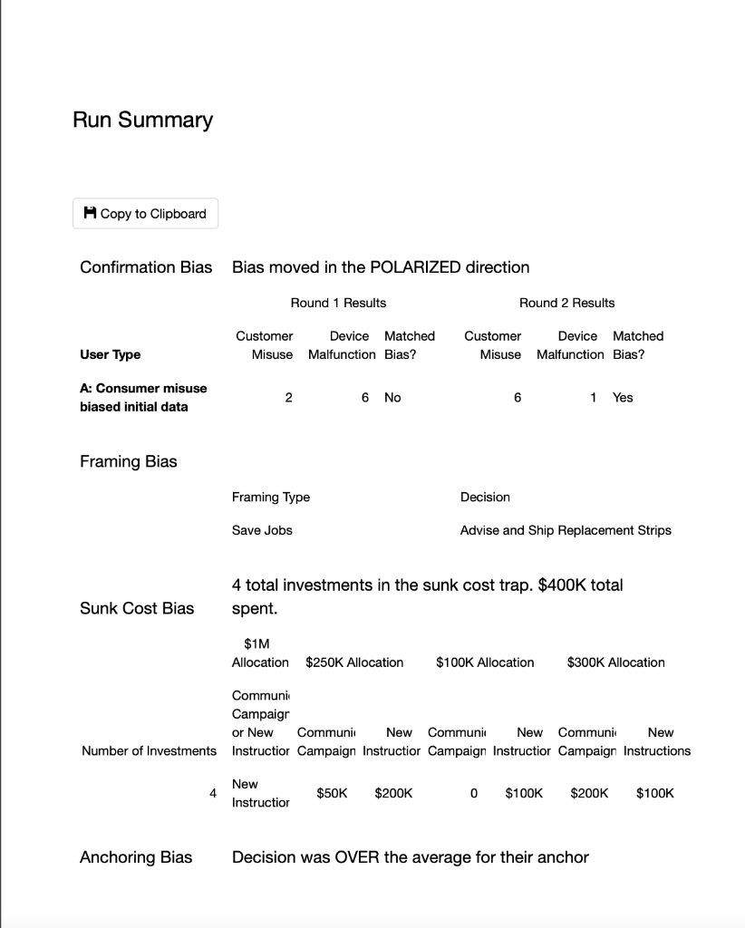 Identifying Biases - In each of the four