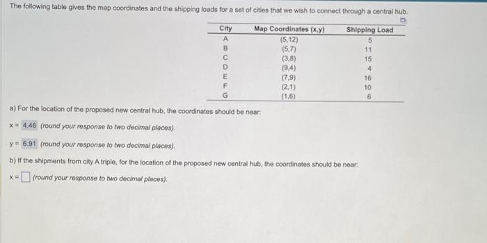 5. Find both X and Y for question B a) For the