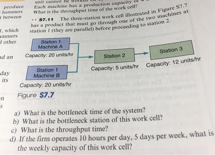 the three station work cell illustrated has a