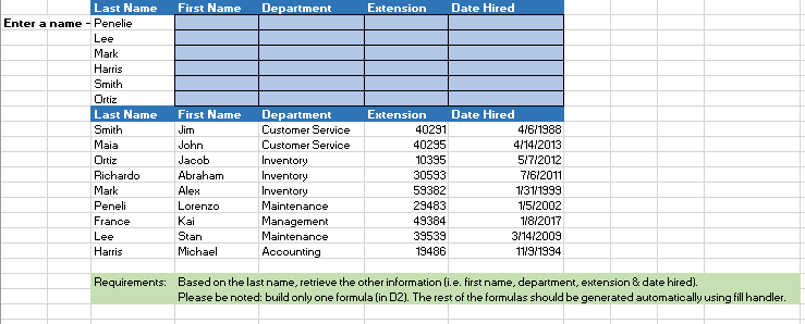 Use Index Function and 2 Match Functions. Build