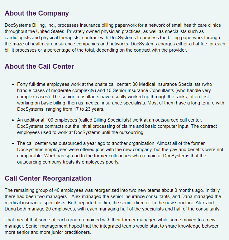 Read: Case Study 7, Solving Team Challenges At