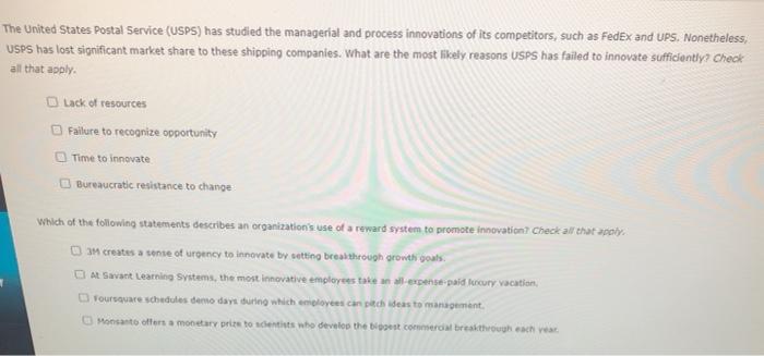 Identify the step in the innovation process at