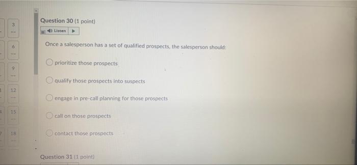 i need this quickly i will like. Question 30 (1