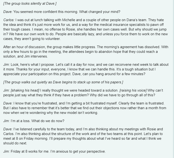 Read: Case Study 7, Solving Team Challenges At