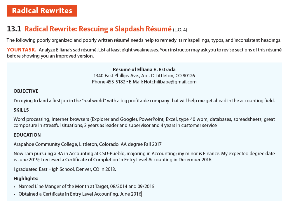 Please Rewrite That resume in a professional way