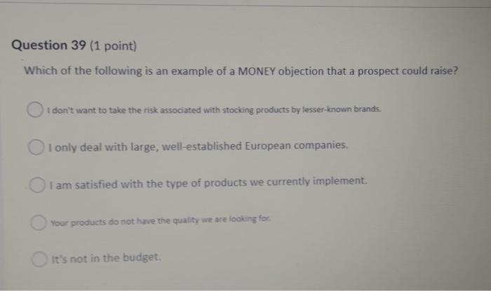 Question 38 (1 point) How do you build your