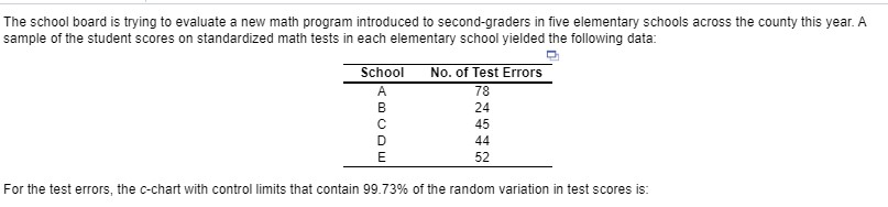 The school board is trying to evaluate a new math