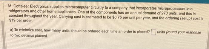 M. Cotteleer Electronics supplies microcomputer