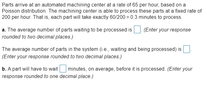 Parts arrive at an automated machining center at