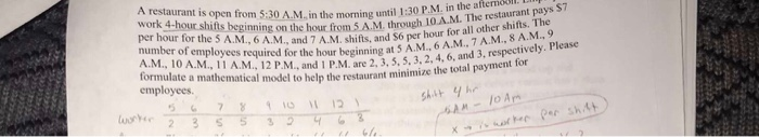 A restaurant is open from 5:30 AM in the morning