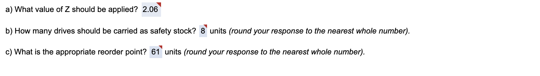 Based on available information, lead time demand