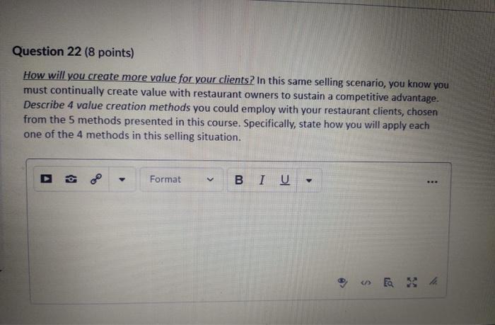 Question 29 (8 points) How will you handle