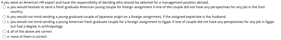 If you were an American HR expert and have the