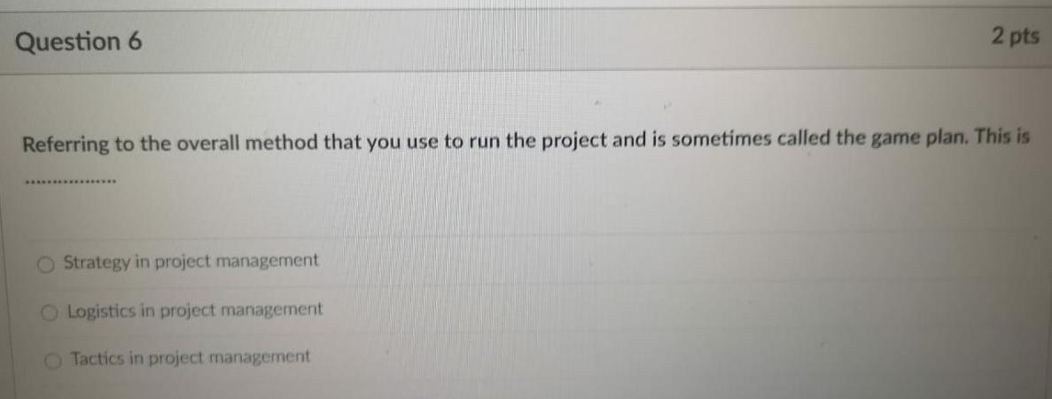 Question 5 Making sure that all the resources are