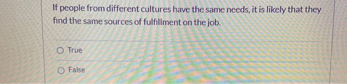 If people from different cultures have the same