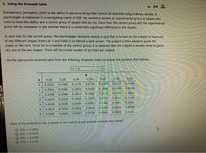 5. Analyzing a binomial experiment using a tree