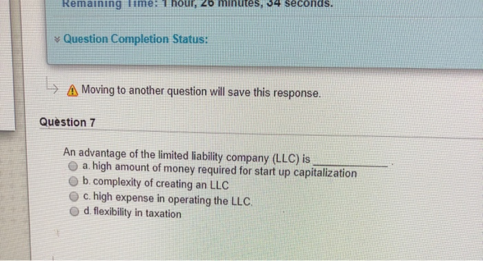 Remaining Time: 1 hour, 26 minutes, 34 seconds.