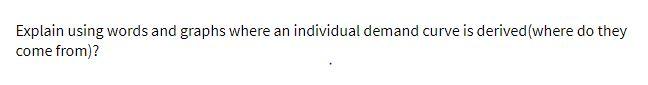 Explain using words and graphs where an