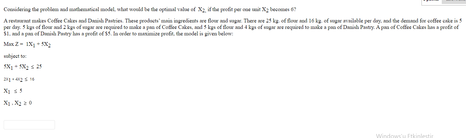 Considering the problem and mathematical model,