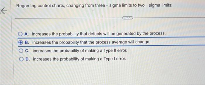 Regarding control charts, changing from three -