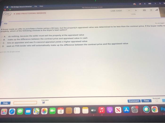 LIVE CHAT Do X END PROCTORING SESSION A buyer