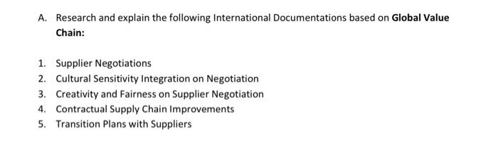 A. Research and explain the following