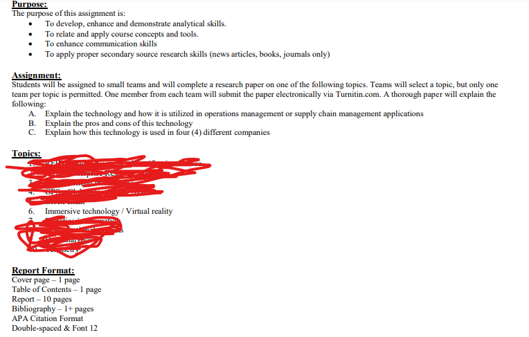 Purpose: The purpose of this assignment is: To