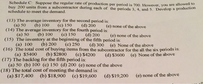 1 600 2 600 3 800 4 1000 A production manager