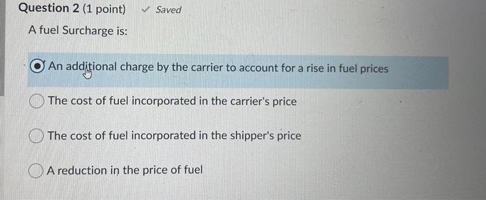 Question 1 (1 point) Saved I have a client that
