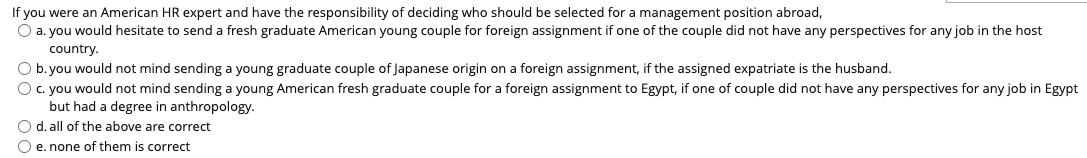 1. If you were an American HR expert and have the