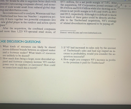Read Case 8 - VF Corp Acquires Timberland to