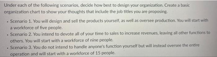 Part 1: Instructions - Organizational Chart